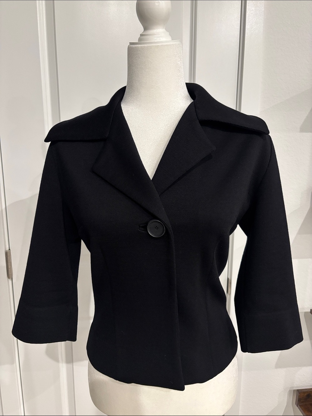 Classic Black Women's Short Wool Jacket